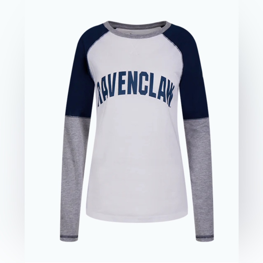 Universal Studios Ravenclaw Long Sleeve Shirt - White and Blue size XS